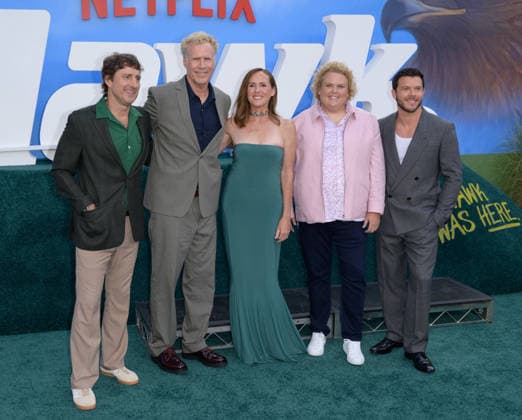 The Hawk Premiere - Los Angeles, USA LOS ANGELES, USA. July 09, 2026: Luke Wilson, Will Ferrell, Molly Shannon, Fortune Feimster & Jimmy Tatro at the premiere for The Hawk at the Directors Village in Westwood. Los Angeles CA USA  Copyright: xPaulxSmith Featureflashx