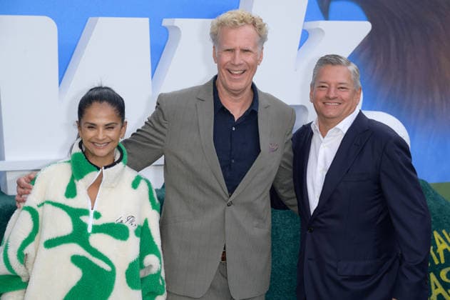 The Hawk Premiere - Los Angeles, USA LOS ANGELES, USA. July 09, 2026: Bela Bajaria, Will Ferrell & Ted Sarandos at the premiere for The Hawk at the Directors Village in Westwood. Los Angeles CA USA  Copyright: xPaulxSmith Featureflashx