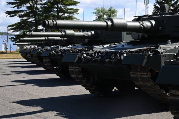 Ceremony of taking over last Leopard 2A4 tank by 73rd tank battalion took place in Praslavice, Czech Republic, on July 10, 2026. (CTKxPhoto LudekxPerina) CTKPhotoP2026071002516  CTKPhotoP2026071002516