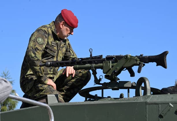 Ceremony of taking over last Leopard 2A4 tank by 73rd tank battalion took place in Praslavice, Czech Republic, on July 10, 2026. Chief of the General Staff of the Czech Armed Forces Miroslav Hlavac. (CTKxPhoto LudekxPerina) CTKPhotoP2026071002624  CTKPhotoP2026071002624