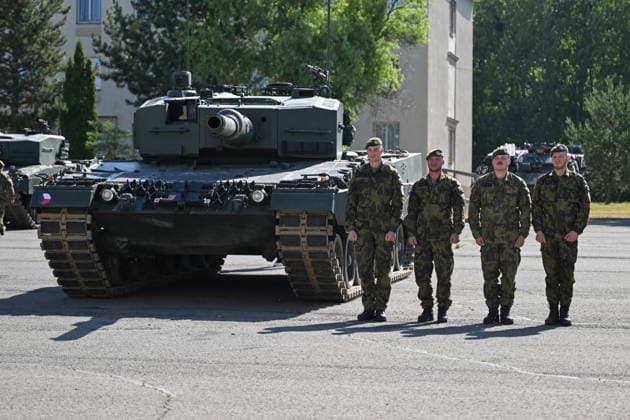 News Bilder des Tages Ceremony of taking over last Leopard 2A4 tank by 73rd tank battalion took place in Praslavice, Czech Republic, on July 10, 2026. (CTKxPhoto LudekxPerina) CTKPhotoP2026071002734  CTKPhotoP2026071002734