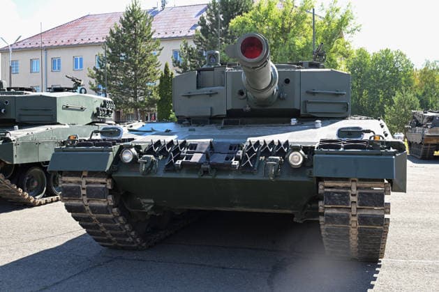 Ceremony of taking over last Leopard 2A4 tank by 73rd tank battalion took place in Praslavice, Czech Republic, on July 10, 2026. (CTKxPhoto LudekxPerina) CTKPhotoP2026071002778  CTKPhotoP2026071002778