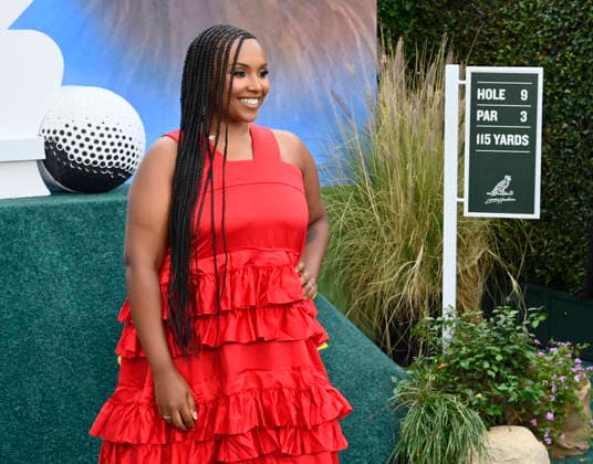Cast member Aida Osmon attends the premiere of the Netflix sport comedy TV series The Hawk at the Directors Village in the Westwood section of Los Angeles on Thursday, July 9, 2026. Storyline Follows Lonnie Hawkins, 2004 s top golfer, as he struggles to recapture his magic late in his career, refusing to believe he s anything other than one stroke away from golf s greatest comeback.  LAP2026070926 JIMxRUYMEN