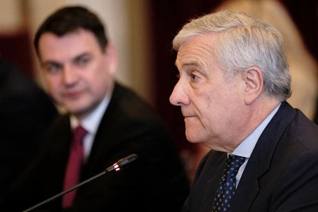 Western Balkans Ministerial Meeting Italian Deputy Prime Minister and Minister of Foreign Affairs and International Cooperation Antonio Tajani chairs the Ministerial Meeting on the Western Balkans, bringing together the Foreign Ministers of the Friends of the Western Balkans Group and the Foreign Ministers of the Western Balkans. Present in the photo Petr Macinka Foreign Minister of Czech Republic with Minister Tajani. Rome, Italy, July 10, 2026. Rome Italy Copyright: xAndreaxCalandrax