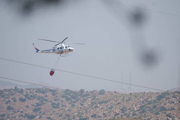 Wildfire in Los Gallardos, Almería: Aerial resources are working to extinguish the wildfire in Los Gallardos, Almería, on July 10, 2026, in Los Gallardos, Almería, Andalusia, Spain. The wildfire that broke out this Thursday, July 9, in the Almería town of Los Gallardos has left eleven dead and eight injured, four of them seriously, according to the latest update, which notes that efforts are ongoing to determine whether there may be more victims, as 19 people are currently missing. In addition, some 200 personnel from the Military Emergency Unit (UME) have been deployed around the wildfire, which is showing an unfavorable trend. JULY 10, 2026 Francisco J Los Gallardos, Almería, Andalusia Los Gallardos, Almería, Andalusia Spain  Copyright: xFranciscoxJ.xOlmox 7657349