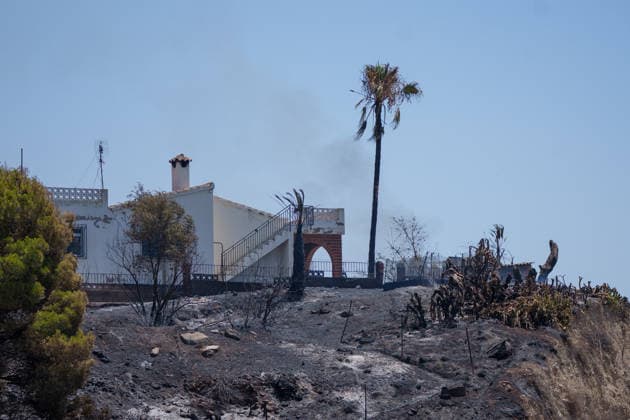 Fire in Los Gallardos, Almería: Home Affected by the Wildfire in Los Gallardos, Almería, on July 10, 2026, in Los Gallardos, Almería, Andalusia, Spain. The wildfire that broke out this Thursday, July 9, in the Almería town of Los Gallardos has left eleven dead and eight injured, four of them seriously, according to the latest update, which notes that efforts are ongoing to determine whether there may be more victims, as 19 people are currently missing. In addition, some 200 personnel from the Military Emergency Unit (UME) have been deployed around the wildfire, which is showing an unfavorable trend. JULY 10, 2026 Francisco J Los Gallardos, Almería, Andalusia Los Gallardos, Almería, Andalusia Spain  Copyright: xFranciscoxJ.xOlmox 7657356