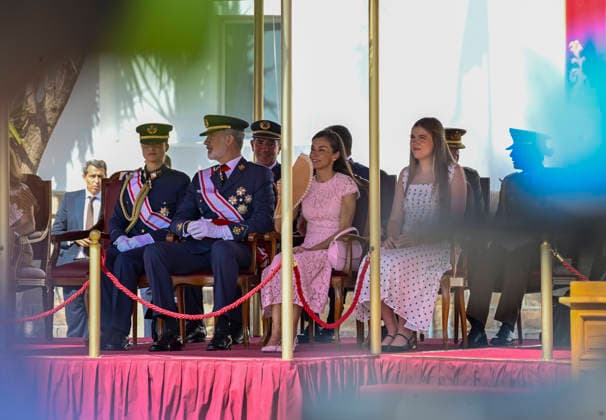 Royal Commissioning Ceremony at the General Academy of Air and Space: Princess Leonor, King Felipe VI, Queen Letizia, and Infanta Sofía during the presentation of Royal Commissions at the General Academy of Air and Space (AGA), on July 10, 2026, in Santiago de la Ribera, Murcia, Spain. At this ceremony, which marks the end of the academic year, the monarchs and officials presented lieutenant commissions to 111 cadets graduating from the academy. JULY 10, 2026 Kiko Asunción Santiago de la Ribera, Murcia Santiago de la Ribera, Murcia, Spain  Copyright: xKikoxAsuncionx 7657422