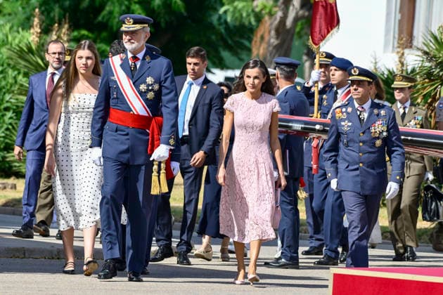 Presentation of Royal Commissions at the General Academy of Air and Space: King Felipe VI, Queen Letizia, and Infanta Sofía during the presentation of Royal Commissions at the General Academy of Air and Space (AGA), on July 10, 2026, in Santiago de la Ribera, Murcia, Spain. At this ceremony, which marks the end of the academic year, the monarchs and officials presented lieutenant commissions to 111 cadets graduating from the academy. JULY 10, 2026 Kiko Asunción Santiago de la Ribera, Murcia Santiago de la Ribera, Murcia, Spain  Copyright: xKikoxAsuncionx 7657431