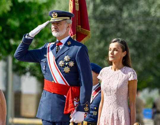 Awarding of Royal Commissions at the General Academy of Air and Space King Felipe VI and Queen Letizia during the awarding of Royal Commissions at the General Academy of Air and Space (AGA), on July 10, 2026, in Santiago de la Ribera, Murcia, Spain. At this ceremony, which marks the end of the academic year, the monarchs and officials presented lieutenant commissions to 111 cadets graduating from the academy. JULY 10, 2026 Kiko Asunción Santiago de la Ribera, Murcia Santiago de la Ribera, Murcia, Spain  Copyright: xKikoxAsuncionx 7657444