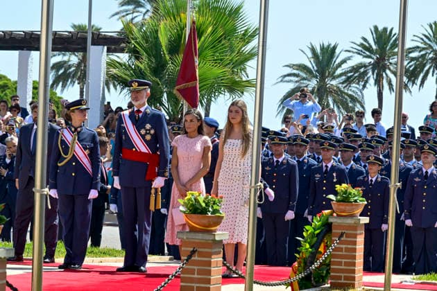 Royal Commissioning Ceremony at the General Academy of Air and Space i d Princess Leonor, King Felipe VI, Queen Letizia, and Infanta Sofía during the presentation of Royal Commissions at the General Academy of Air and Space (AGA), on July 10, 2026, in Santiago de la Ribera, Murcia, Spain. At this ceremony, which marks the end of the academic year, the monarchs and officials presented lieutenant commissions to 111 cadets graduating from the academy. JULY 10, 2026 Kiko Asunción Santiago de la Ribera, Murcia Santiago de la Ribera, Murcia, Spain  Copyright: xKikoxAsuncionx 7657417