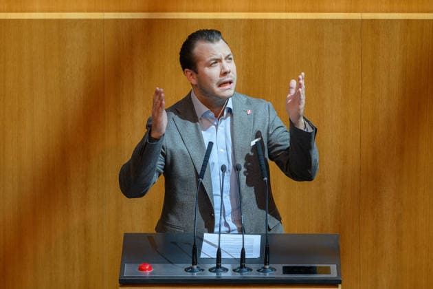Â - Wien 10.07.2026 - 91. Sitzung des Nationalrats. PHOTO: Abg. Maximilian Weinzierl (FPÖ) 91th sitting of the National Council. Nationalrat, Nationalratssitzung, Parlamentssitzung, Parlament, Plenum 91. Sitzung des Nationalrats *** Vienna, July 10, 2026, 91st Session of the National Council PHOTO: Rep. Maximilian Weinzierl, FPÖ 91st Session of the National Council National Council, National Council session, parliamentary session, parliament, plenary session 91st Session of the National Council 
