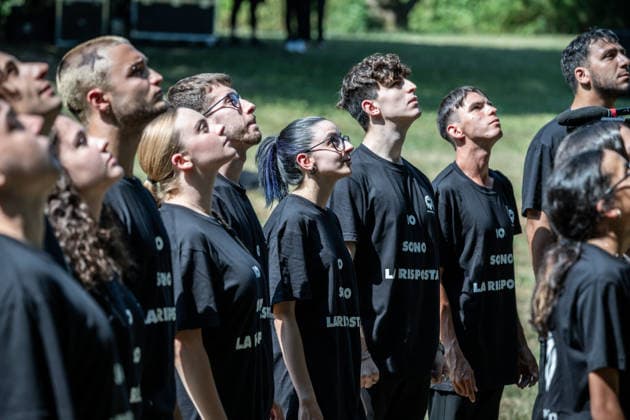July 10, 2026, Seveso, Mb, Italy: Flashmob during the Commemoration of the 50th Anniversary of the ICMESA industrial accident at the Bosco delle Querce in Seveso 10 07 2026 Milan Seveso Italy  - ZUMAa289 20260710_zia_a289_036 Copyright: xNicolaxMarfisix xAgfx