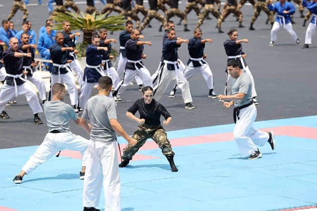 RECORD DATE NOT STATED Military Parade At Academy Graduation - Cherchell A military parade takes place during the 2026 graduation ceremony at the Houari-Boumediene Military Academy in Cherchell, Algeria on July 9, 2026, named after the late President Liamine Zeroual. Photo by Presidence Algreienne via APP ABACAPRESS.COM Cherchell Algeria  Copyright: xAPP ABACAx