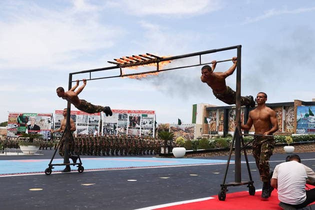 RECORD DATE NOT STATED Military Parade At Academy Graduation - Cherchell A military parade takes place during the 2026 graduation ceremony at the Houari-Boumediene Military Academy in Cherchell, Algeria on July 9, 2026, named after the late President Liamine Zeroual. Photo by Presidence Algreienne via APP ABACAPRESS.COM Cherchell Algeria  Copyright: xAPP ABACAx