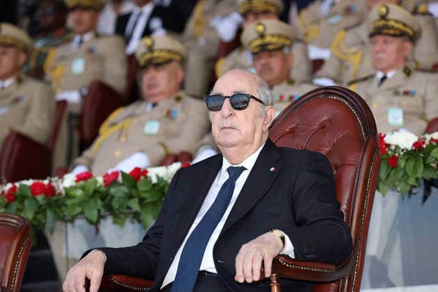 RECORD DATE NOT STATED Abdelmadjid Tebboune At Academy Graduation - Cherchell Algerian President Abdelmadjid Tebboune attends the 2026 graduation ceremony at the Houari-Boumediene Military Academy in Cherchell, Algeria on July 9, 2026, named after the late President Liamine Zeroual. Photo by Presidence Algreienne via APP ABACAPRESS.COM Cherchell Algeria  Copyright: xAPP ABACAx