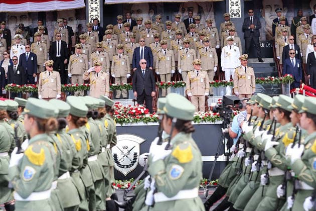RECORD DATE NOT STATED Abdelmadjid Tebboune At Academy Graduation - Cherchell Algerian President Abdelmadjid Tebboune attends the 2026 graduation ceremony at the Houari-Boumediene Military Academy in Cherchell, Algeria on July 9, 2026, named after the late President Liamine Zeroual. Photo by Presidence Algreienne via APP ABACAPRESS.COM Cherchell Algeria  Copyright: xAPP ABACAx