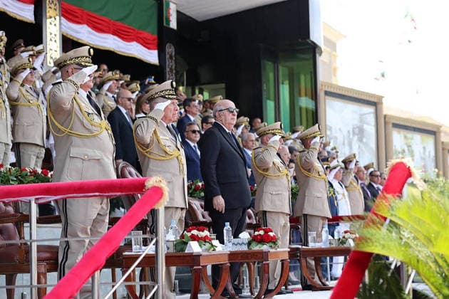 RECORD DATE NOT STATED Abdelmadjid Tebboune At Academy Graduation - Cherchell Algerian President Abdelmadjid Tebboune attends the 2026 graduation ceremony at the Houari-Boumediene Military Academy in Cherchell, Algeria on July 9, 2026, named after the late President Liamine Zeroual. Photo by Presidence Algreienne via APP ABACAPRESS.COM Cherchell Algeria  Copyright: xAPP ABACAx