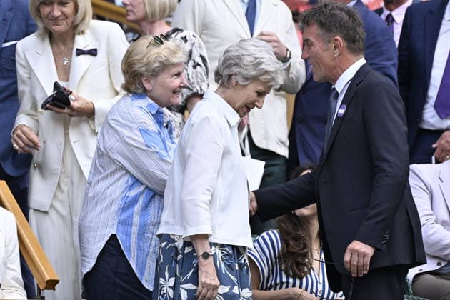 Tennis - Wimbledon 2026 - ITF - The Championships - 10 07 2026 - Tennis - Wimbledon 2026 - ITF - The Championships - 10 07 2026 - Pat Cash et Birgitte duchesse de Gloucester London  Copyright: xChryslenexCaillaud Psnewzx