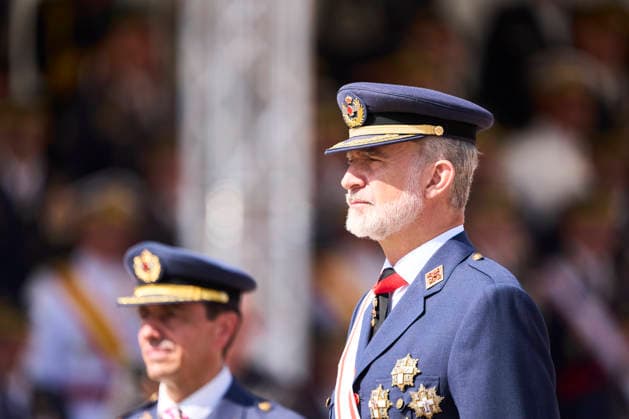 July 10, 2026, San Javier, Murcia, Spain: King Felipe VI of Spain attends the Presentation of Royal Employment Appointments at the General Academy of Air and Space at General Academy of Air and Space on July 10, 2026 in San Javier, Spain .The Princess of Asturias has completed her military training at San Javier, having served in all three branches of the armed forces. This three-year training programme has prepared her to become the first woman to hold supreme command of the Armed Forces when she ascends to the throne. San Javier Spain  - ZUMAg15_ 20260710_zaf_g15_094 Copyright: xJackxAbuinx