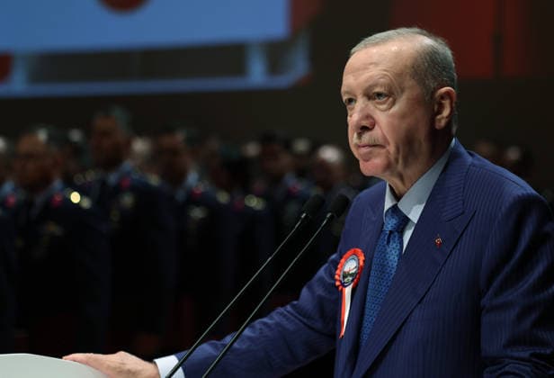 Turkish President Recep Tayyip Erdogan ISTANBUL, TURKIYE - JULY 10: (----EDITORIAL USE ONLY - MANDATORY CREDIT - TURKISH PRESIDENCY MUSTAFA KAMACI HANDOUT - NO MARKETING NO ADVERTISING CAMPAIGNS - DISTRIBUTED AS A SERVICE TO CLIENTS----) Turkish President Recep Tayyip Erdogan delivers a speech during the National Defense University Staff Officers’ Graduation Ceremony at the National Defense University in Istanbul, Turkiye, on July 10, 2026. TUR Presidency Mustafa Kamaci Handout Anadolu Istanbul Turkey. Editorial use only. Please get in touch for any other usage.  Copyright: x2026xAnadoluxTURxPresidencyx xMustafaxKamacix xHandoutx