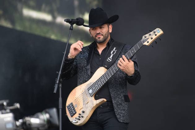 Los Tucanes de Tijuana Performs at BST Hyde Park, London, UK - Fri 10 Jul 2026 Bassist Luis Adrian Cazares Gomez of Mexican band Los Tucanes de Tijuana performs on the Great Oak Stage at BST Hyde Park Festival in Hyde Park in London, England, UK on Friday 10 July 2026., Credit:Justin Ng Avalon UK, England, London, Hyde Park  Copyright: xJustinxNgx xAvalonx 1115727801