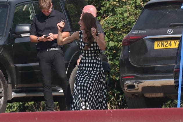 . 10 07 2026. Windsor United Kingdom. Prince William and Kate Middleton, the Prince and Princess of Wales, at a charity polo match at Guards Polo Club in Windsor, United Kingdom.  xStephenxLockx xi-Imagesx IIM-26898-0031