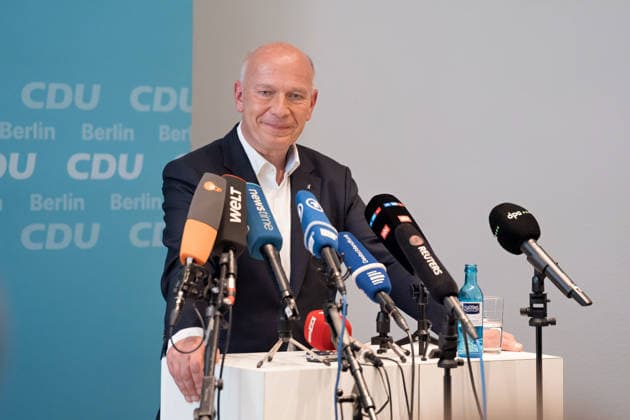 Berlin,10.07.2026,Berlins Regierender Bürgermeister Kai Wegner (CDU) wird bei der Abgeordnetenhauswahl am 20. September 2026 nicht erneut als Spitzenkandidat der CDU antreten. Das gab er am Freitagnachmittag auf einer kurzfristig anberaumten Pressekonferenz bekannt. Mit diesem Schritt reagiert Wegner auf den wachsenden Druck und die zunehmenden Rücktrittsforderungen aus den eigenen Reihen. *** Berlin, July 10, 2026,Berlin’s Governing Mayor Kai Wegner (CDU) will not run again as the CDU’s top candidate in the House of Representatives election on September 20, 2026. He announced this on Friday afternoon at a press conference called on short notice. With this move, Wegner is responding to growing pressure and the increasing calls for his re