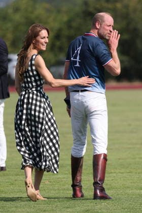 . 10 07 2026. Windsor United Kingdom. Prince William and Kate Middleton, the Prince and Princess of Wales, at a charity polo match at Guards Polo Club in Windsor, United Kingdom.  xStephenxLockx xi-Imagesx IIM-26898-0044