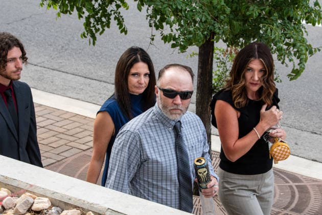 July 10, 2026, Provo, Utah, USA: Matt Robinson, center, and Amber Robinson, parents of Tyler Robinson, arrive at the Fourth District Court in Provo, Utah, for the fifth day of the preliminary hearing in their son case. Provo USA - ZUMAm292 20260710_znp_m292_003 Copyright: xCharlesxMcClintockxWilsonx