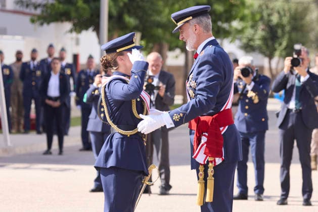 July 10, 2026, Murcia, Murcia, Spain: CROWN PRINCESS LEONOR of Spain and KING FELIPE VI of Spain attend the delivery of Royal Employment Offices at the General Academy of Air and Space Murcia Spain  - ZUMAc260 20260710_zep_c260_009 Copyright: xMikexChicorrox