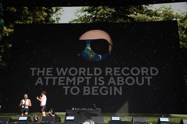 Bald Cap World Record Attempt at BST Hyde Park, London, UK - Fri 10 Jul 2026 Crowd members wear bald caps as part of a World Record Attempt for the largest gathering of people wearing bald caps (to look like American artist Pitbull) BST Hyde Park Festival in Hyde Park in London, England, UK on Friday 10 July 2026., Credit:Justin Ng Avalon UK, England, London, Hyde Park  Copyright: xJustinxNgx xAvalonx 1115748629
