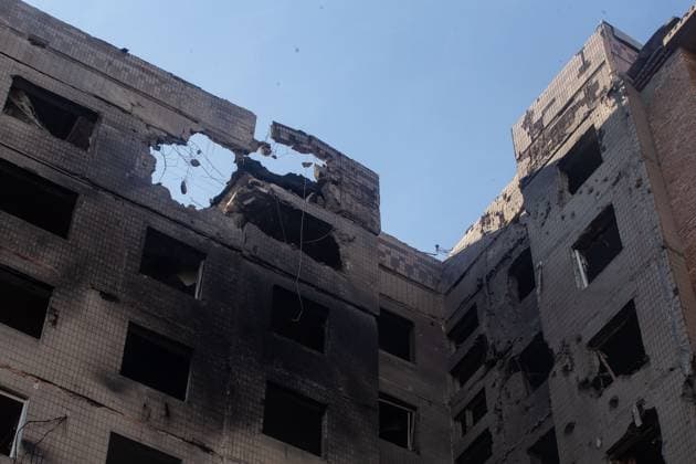 Aftermath of Russian airstrikes in Kramatorsk KRAMATORSK, UKRAINE - JULY 10: A view of destroyed buildings after a Russian airstrike in the city of Kramatorsk, Ukraine, on July 10, 2026. Francisco Richart Anadolu Kramatorsk Ukraine. Editorial use only. Please get in touch for any other usage.  Copyright: x2026xAnadoluxFranciscoxRichartx