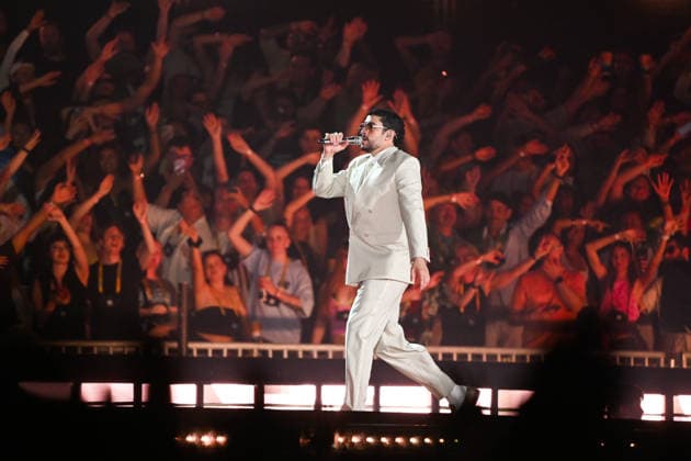 STOCKHOLM , SVERIGE 20260710 Bad Bunnys uppträder pa Strawberry Arena pa fredagen, den första av tva konserter i Stockholm. STOCKHOLM SVERIGE x62610x *** STOCKHOLM, SWEDEN 20260710 Bad Bunny will perform at Strawberry Arena on Friday, the first of two concerts in Stockholm STOCKHOLM, SWEDEN x62610x  Copyright: xAnnaxHallams TTx BAD BUNNY KONSERT STOCKHOLM 3PnD_VeSWeI