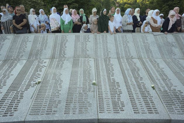 Peace March participants arrive in Potocari to honor Srebrenica genocide victims SREBRENICA, BOSNIA AND HERZEGOVINA - JULY 10: More than 6,300 participants in the Peace March arrive at the Srebrenica Memorial Center in Potocari after a three-day, 100-kilometer hike to attend the commemoration marking the 31st anniversary of the 1995 Srebrenica genocide in Srebrenica, Bosnia and Herzegovina, on July 10, 2026. Participants retraced the route taken by Bosniaks fleeing Srebrenica in July 1995 in an attempt to reach the free territories of Tuzla or Kladanj. The march brought together young people and participants from around the world to honor the victims of the genocide and reaffirm the commitment that such atrocities should never happen again.  Copyright: x2026xAnadoluxSamirxJordamovicx