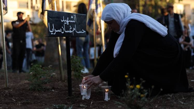 Candlelight Vigil Held in Sweida for Members of the Saraya Family SWEIDA, SYRIA JULY 10, 2026: Residents gather in Al Saraya Square (formerly Tishreen Square) in the southern Syrian city of Sweida to light candles in memory of members of the Saraya family who were killed during the deadly violence that took place in the province in mid-July. Following the vigil, participants walked to the family s home to pay their respects. According to relatives and local sources, several members of the Saraya family were among those killed after being detained during clashes involving Syrian interim authority forces and tribal fighters. Al Sweida Syrian Arab Republic Copyright: x xShadixAlxDubaisix xJNAxPressx