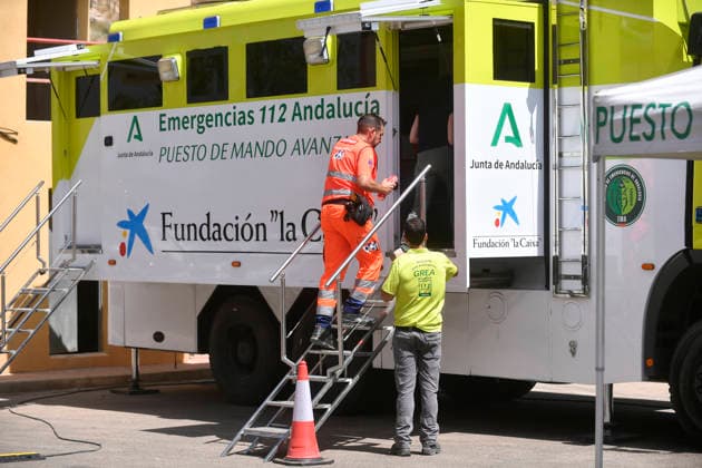 Fire in Los Gallardos, Almería: Forward command post deployed in response to a wildfire, July 10, 2026, in Los Gallardos, Almería, Andalusia, Spain. The wildfire that broke out this Thursday, July 9, in the Almería town of Los Gallardos has left eleven dead and eight injured, four of them seriously, according to the latest update, which notes that efforts are ongoing to determine whether there may be more victims, as 19 people are currently missing. In addition, some 200 personnel from the Military Emergency Unit (UME) have been deployed around the wildfire, which is showing an unfavorable trend. JULY 10, 2026 Javi Carrión 10 07 2026 Los Gallardos, Almería, Andaluci Los Gallardos, Almería, Andaluci Spain  Copyright: xJavixCarrionx 7658415