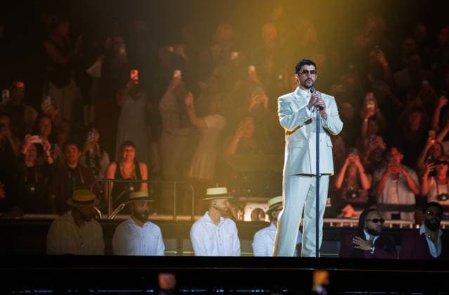 Puerto Rican singer Bad Bunny performs at Strawberry Arena in Stockholm, Sweden July 10, 2026, the first of two concerts in Stockholm. STOCKHOLM SWEDEN x62610x *** Puerto Rican singer Bad Bunny performs at Strawberry Arena in Stockholm, Sweden, on July 10, 2026, the first of two concerts in Stockholm STOCKHOLM SWEDEN x62610x  Copyright: xAnnaxHallams TTx BAD BUNNY CONCERT STOCKHOLM 2Yc5xu5tCNs