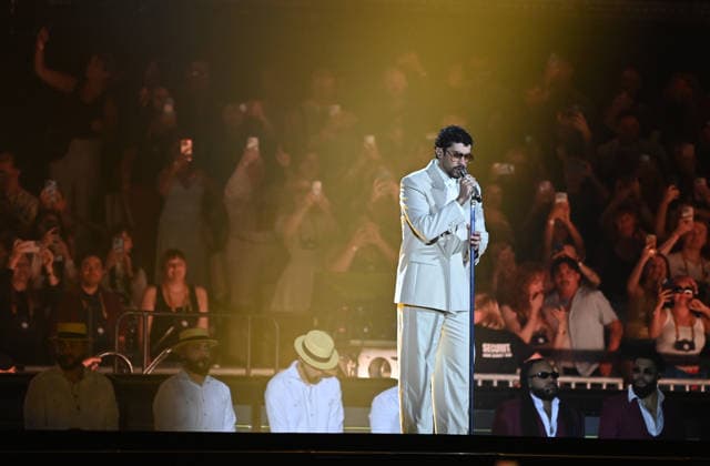 Puerto Rican singer Bad Bunny performs at Strawberry Arena in Stockholm, Sweden July 10, 2026, the first of two concerts in Stockholm. STOCKHOLM SWEDEN x62610x *** Puerto Rican singer Bad Bunny performs at Strawberry Arena in Stockholm, Sweden, on July 10, 2026, the first of two concerts in Stockholm STOCKHOLM SWEDEN x62610x  Copyright: xAnnaxHallams TTx BAD BUNNY CONCERT STOCKHOLM idYGtkTfaIs