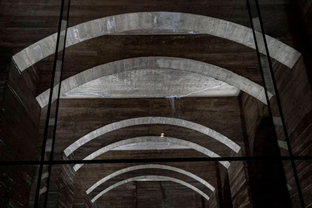 The newly-remodeled undercroft beneath the Lincoln Memorial is seen in Washington, DC on Friday, July 10, 2026. The new 15,000-square-foot exhibit showcases the massive concrete foundations that support the memorial while telling the story of how the Lincoln Memorial was designed and built.  WAP20260710325 BONNIExCASH