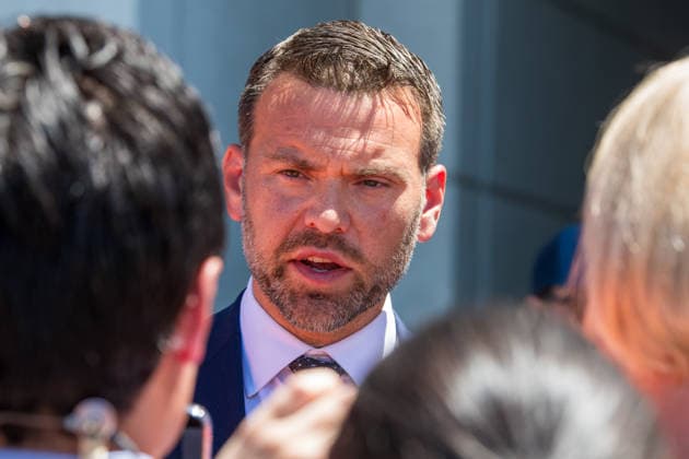 July 10, 2026, Provo, Utah, USA: JACK POSOBIEC speaks with reporters outside the Fourth District Court in Provo, Utah, on the final day of the preliminary hearing in the Tyler Robinson case. Provo USA  - ZUMAm292 20260710_znp_m292_044 Copyright: xCharlesxMcClintockxWilsonx