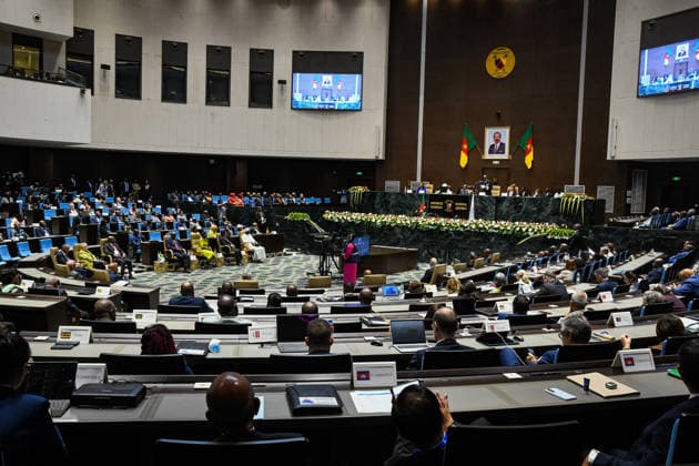 (260710) -- YAOUNDE, July 10, 2026 -- Photo taken on July 10, 2026 shows parliamentarians and guests attending the opening of the 51st plenary session of the Parliamentary Assembly of La Francophonie in Yaounde, Cameroon. Parliamentarians from across the French-speaking world gathered in Cameroon Friday for the 51st plenary session of the Parliamentary Assembly of La Francophonie, or APF. ) CAMEROON-YAOUNDE-APF Kepseu 