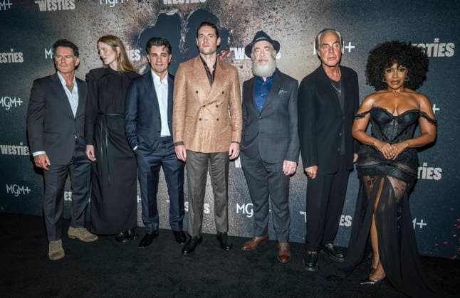 July 8, 2026, New York, Ny, United States: Vincent Walsh, Hilary McCormack, Hamish Allan-Headley, Tom Brittney, J. K. Simmons, Titus Welliver and Jessica Frances Duke attend MGM s The Westies Series Premiere. Held at SVA Theatre in New York. Zuma Press July 8, 2026. New York United States - ZUMAp281 20260708_zea_p281_233 Copyright: xPhotoxImagexPressx
