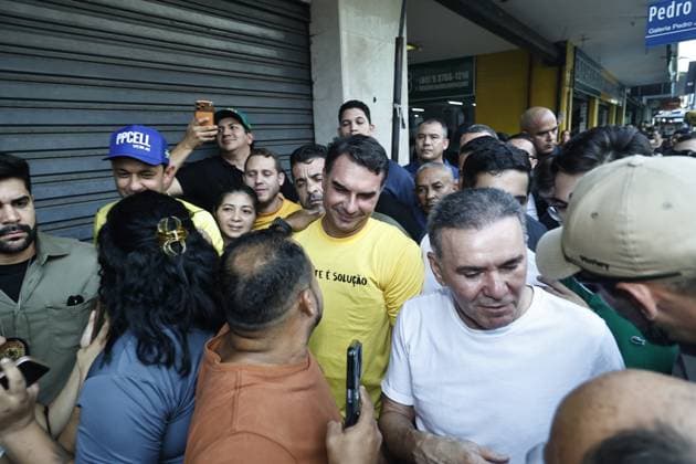 RECORD DATE NOT STATED Senator and presidential pre-candidate Flavio Bolsonaro visits Fortaleza. Fortaleza (CE), 10 07 2026 - Politics Elections Flavio Bolsonaro - Senator and pre-candidate for the presidency of the republic, Flavio Bolsonaro (PL), visits the city of Fortaleza this Friday, July 10, 2026, to fulfill a political agenda focused on electoral strategies and public security.(Foto: Lc Moreira Thenews2 imago images) Senator and presidential pre-candidate Flavio Bolsonaro visits Fortaleza.  Copyright: xLCxMoreirax