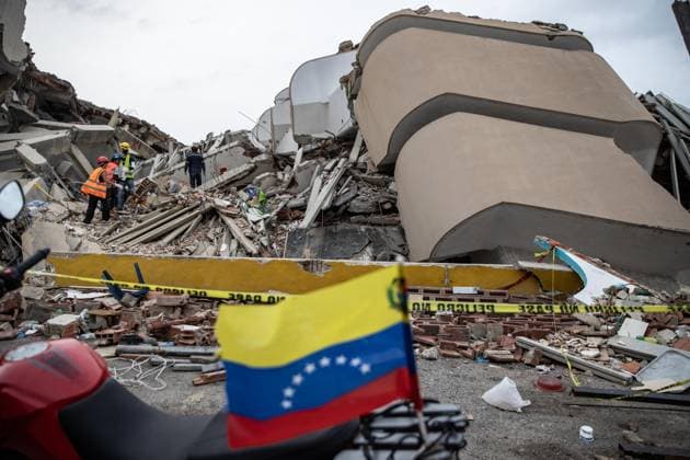 Aftermath of the earthquakes in Venezuela LA GUAIRA, VENEZUELA - JULY 10: Search and rescue operations continue at Caravellada and Cariba in La Guaira, Venezuela on July 10, 2026. Cem Tekkesinoglu Anadolu La Guaira World. Editorial use only. Please get in touch for any other usage.  Copyright: x2026xAnadoluxCemxTekkesinoglux