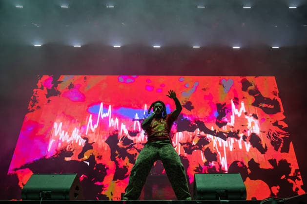 Pohoda Festival 2026 at Airport Trencin, Slovakia - 10 Jul 2026 American rapper Denzel Curry performs live on the stage during the Pohoda Festival 2026 at Airport Trencin. Pohoda festival the biggest open-air summer music festival in Slovakia, celebrates 30th anniversary. Trencin Slovakia Copyright: xTomasxTkacikx xSOPAxImagesx 20260710-Pohoda-day3-28