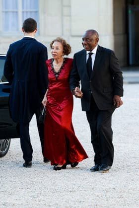 South African President Cyril Ramaphosa, South African First Lady Tshepo Motsepe, French President Emmanuel Macron, and French First Lady Brigitte Macron pose at the Élysée Palace on July 10, 2026, in Paris, France 458119 2026 07 10 unknown  Copyright: xLionelxGuericolasx xStarfacex STAR_458119_045
