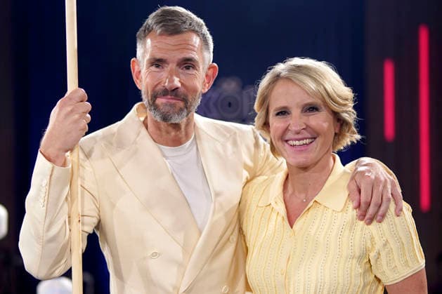 Micky Beisenherz und Susan Link bei der Aufzeichnung der WDR-Talkshow Kölner Treff im WDR Studio BS 3. Köln, 10.07.2026 *** Micky Beisenherz and Susan Link during the taping of the WDR talk show *Kölner Treff* at WDR Studio BS 3 in Cologne, July 10, 2026 Foto:xC.xAdolph xFuturexImagex koelner_treff1007_6795