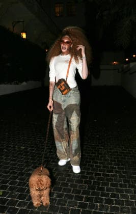 Winnie Harlow walks her dog Roux, Los Angeles, USA, 10 July 2026 Winnie Harlow takes her dog Roux for an evening walk to escape the heat, Los Angeles, USA, 10 July 2026., Credit:MHD Avalon  Copyright: xMHDx xAvalonx 1115904738