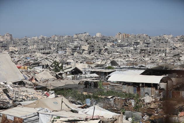 Displaced Palestinians endure harsh living conditions in eastern Gaza City Displaced Palestinians struggle to continue their daily lives inside worn-out tents erected near buildings destroyed by the war in the al-Zarqa area, east of Gaza City, on July 11, 2026. The scene coincides with World Population Day as displaced families continue to face shortages of water and food, deteriorating sanitation and healthcare services, and the widespread collapse of essential infrastructure amid the ongoing impact of the war. Photo by Bilal Osama apaimages Gaza city Gaza Strip Palestinian Territory 110726_Gaza_BO_00(30) Copyright: xapaimagesxBilalxOsamax xapaimagesx