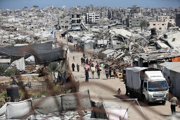 Displaced Palestinians endure harsh living conditions in eastern Gaza City Displaced Palestinians struggle to continue their daily lives inside worn-out tents erected near buildings destroyed by the war in the al-Zarqa area, east of Gaza City, on July 11, 2026. The scene coincides with World Population Day as displaced families continue to face shortages of water and food, deteriorating sanitation and healthcare services, and the widespread collapse of essential infrastructure amid the ongoing impact of the war. Photo by Bilal Osama apaimages Gaza city Gaza Strip Palestinian Territory 110726_Gaza_BO_00(33) Copyright: xapaimagesxBilalxOsamax xapaimagesx